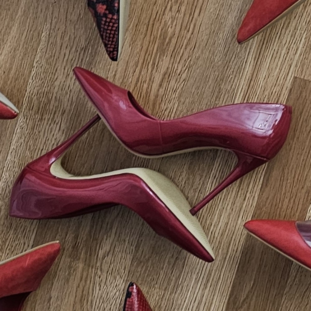 Aldo Stessy Red Patent Leather High Heel Pumps